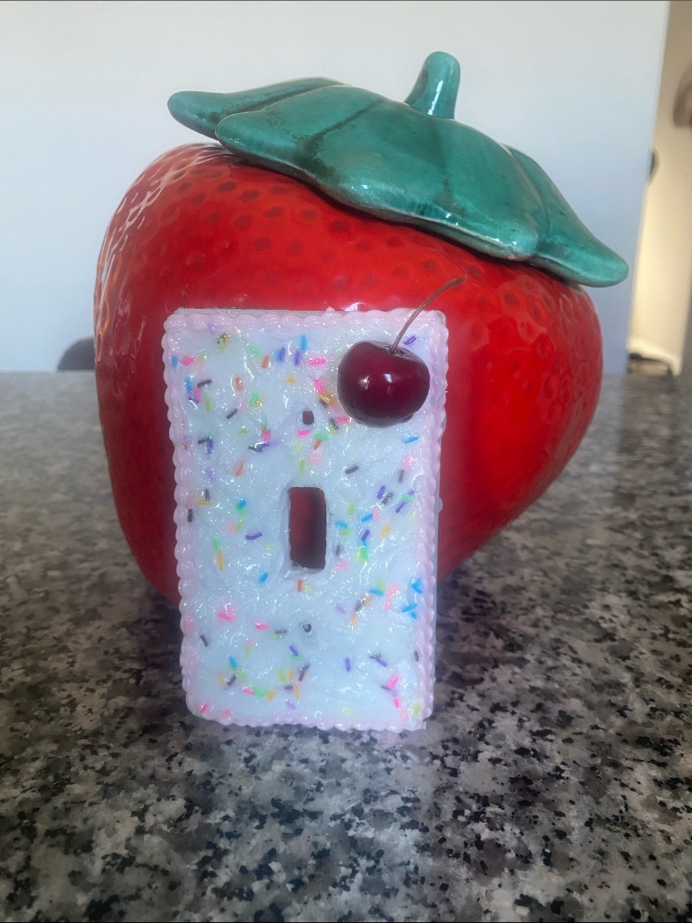 NWOT dessert with cherry and sprinkles light switch cover screws included